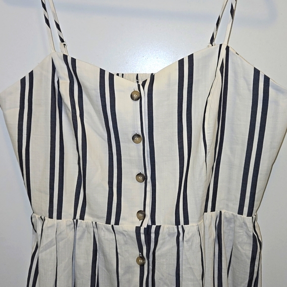 Brand new H&M midi button stripe dress - Picture 2 of 5